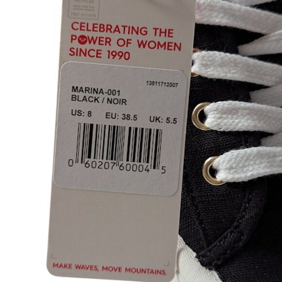 Roxy Marina Women's Black Memory Foa Lace Up Round Toe Sneaker Size 8 NWOB NWT - Picture 9 of 9
